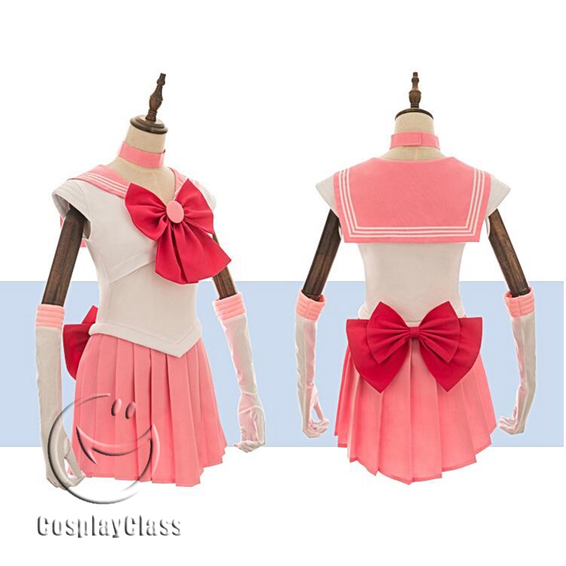 Sailor Moon Sailor Chibimoon 7 Piece Cosplay Costume Custom Any Size 