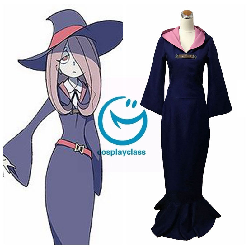 Little Witch Academia Sucy Manbavaran Halloween Cosplay Costume Long Dress 
