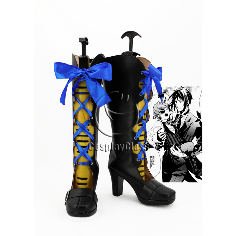 Anime Black Butler Book of the Atlantic Ciel Phantomhive Boots Cosplay Shoes 