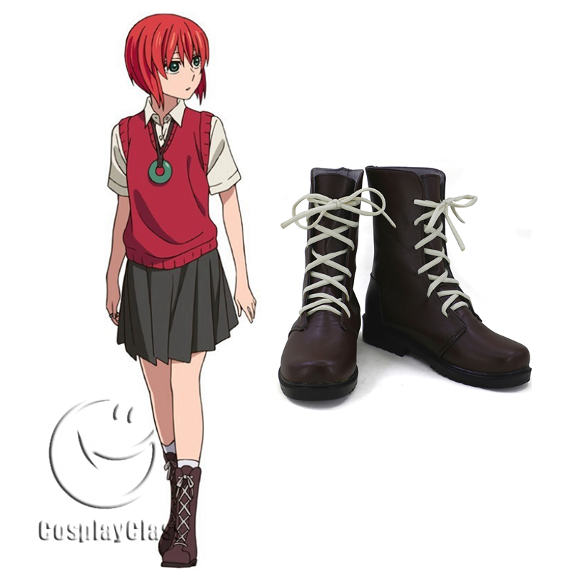 New The Ancient Magus' Bride Chise Hatori Cosplay Shoes Boots custom AA.1101