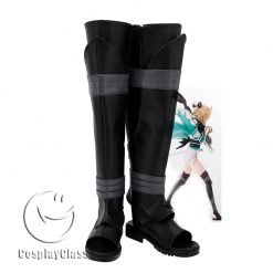Fate Grand Order FGO Okita Souji Saber Black Cosplay Boots