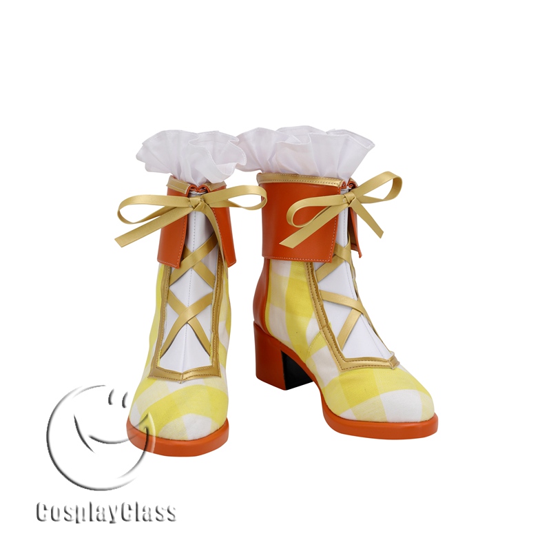 Beautiful Love Live Rin Hoshizora Chocolate Boots Cosplay Shoes For Valentine
