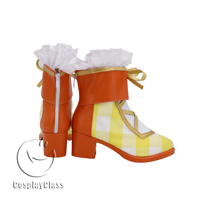 Beautiful Love Live Rin Hoshizora Chocolate Boots Cosplay Shoes For Valentine