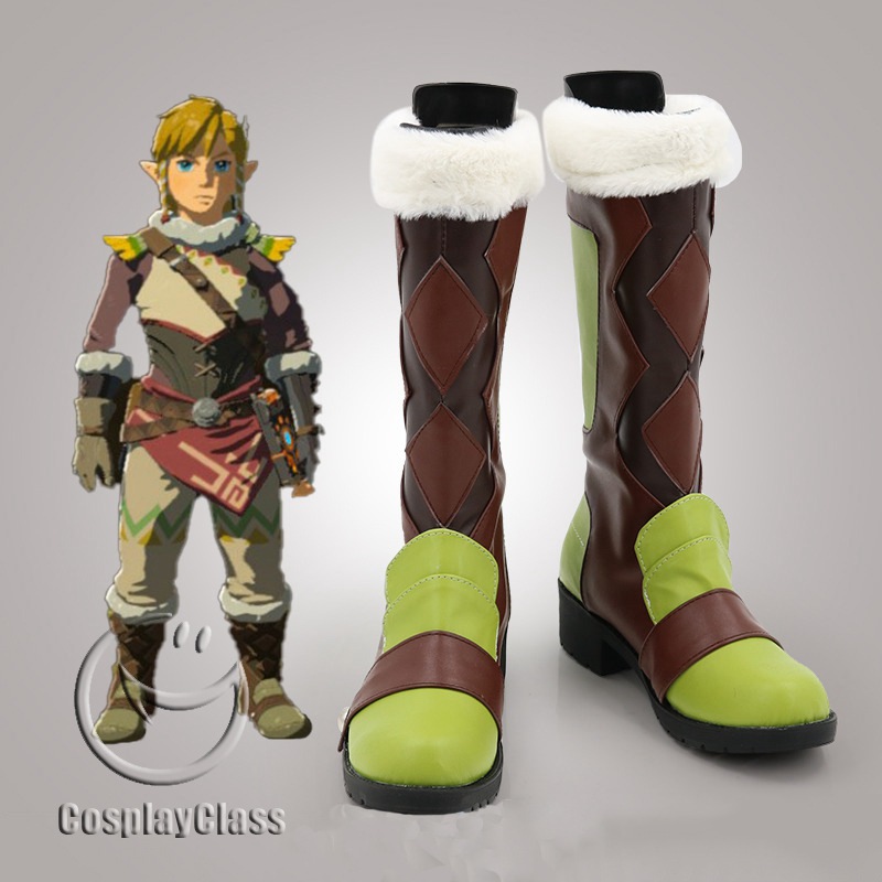 The Legend of Zelda Link Cosplay Kostüme Schuhe Shoes Boots Stiefel costume V,2 
